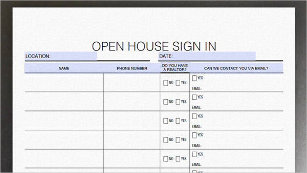 sign in template excel