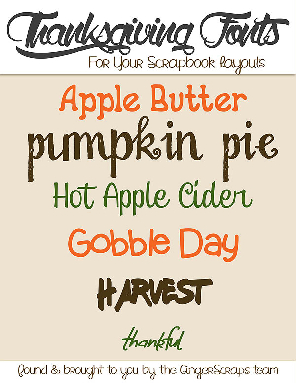 free thanksgiving fonts download