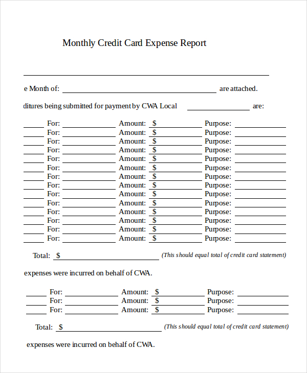 Expense Report 20 Free Word Excel PDF Apple Pages Documents Download