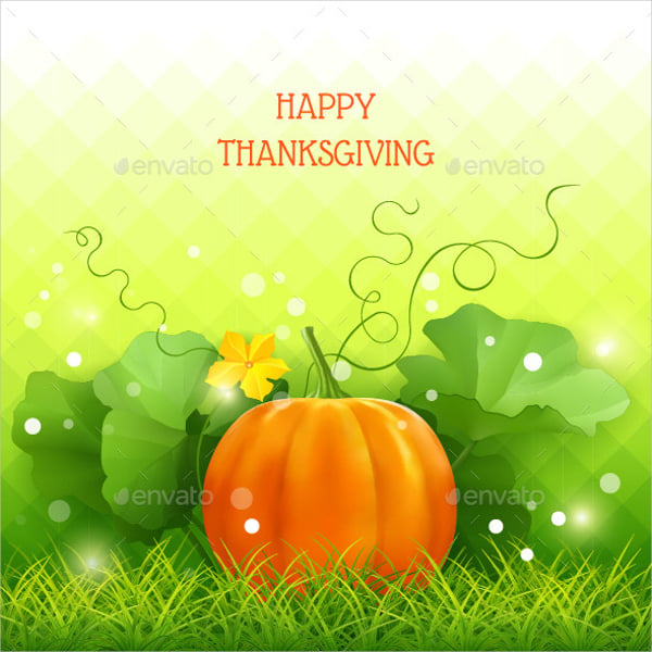 vector pumpkin thanksgiving card