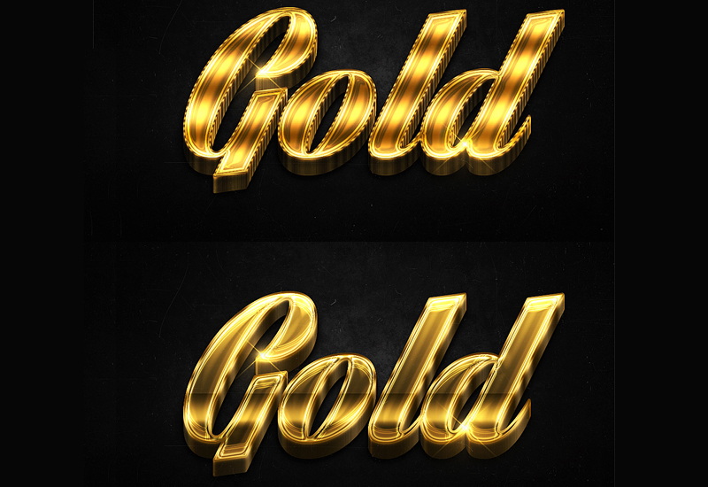 00 free advertising 3d shiny gold text effects