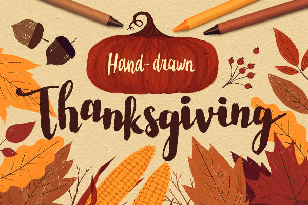hand drawn thanksgiving illustrations