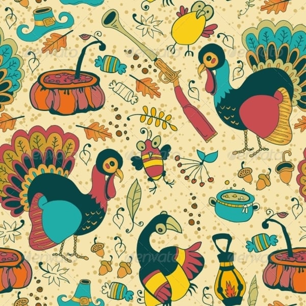 seamless texture with the thanksgiving day