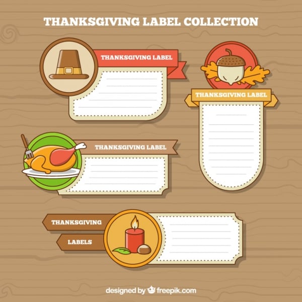 decorative thanksgiving labels