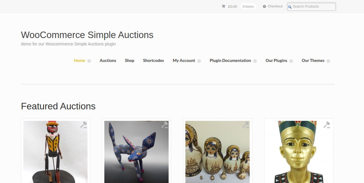 woocommerce simple auction theme