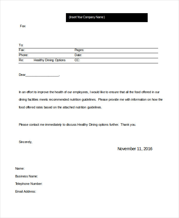 Fax Cover Sheet Samples | 10+ Free Printable Word, Excel ...