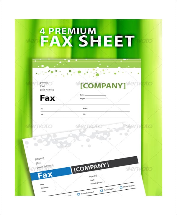 premium fax template word