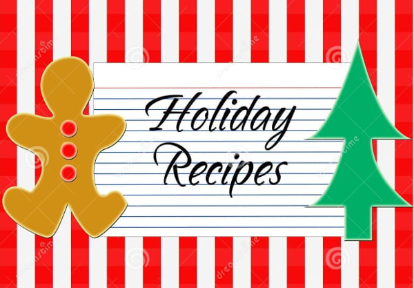 holiday recipe card template