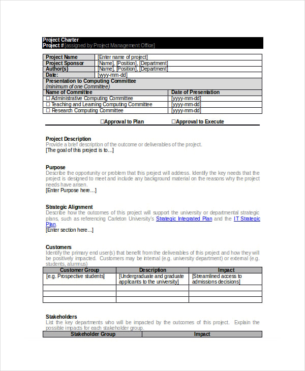 software-project-charter-template