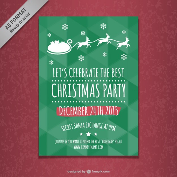 christmas party poster template