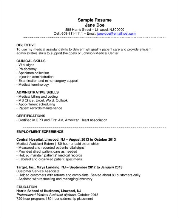 sample-medical-assistant-resume