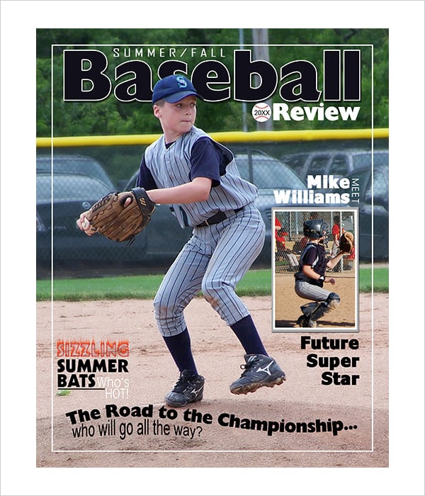 baseball magazine cover