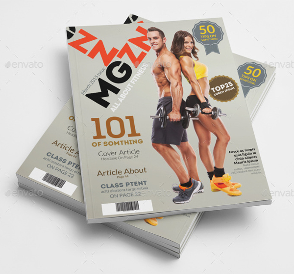 fitness magazine cover template