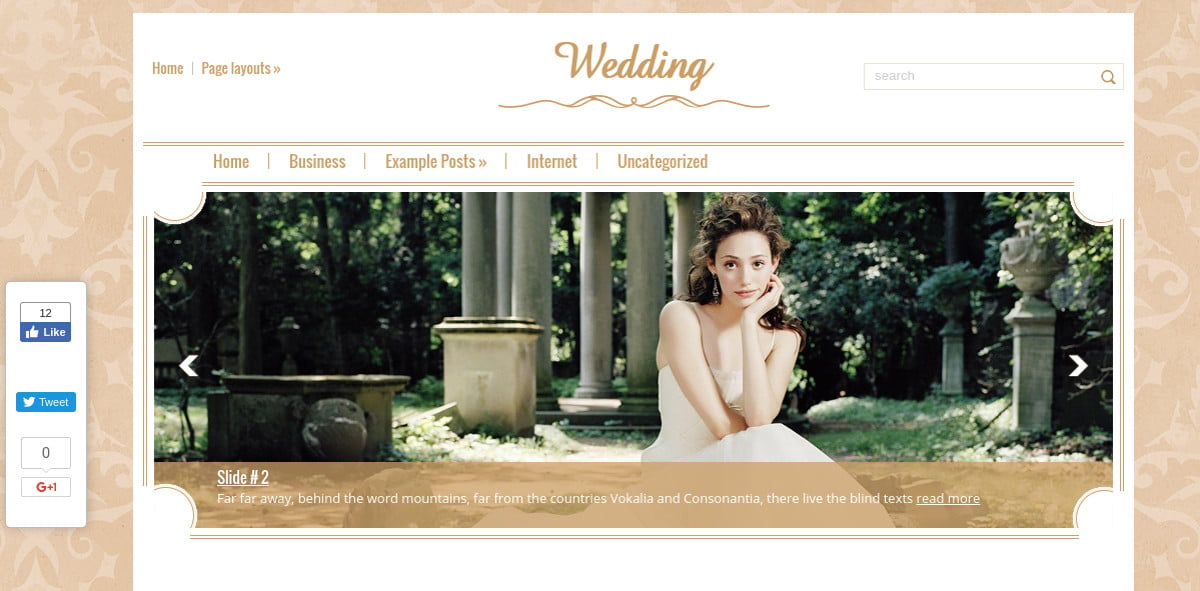 free special wedding wordpress website theme
