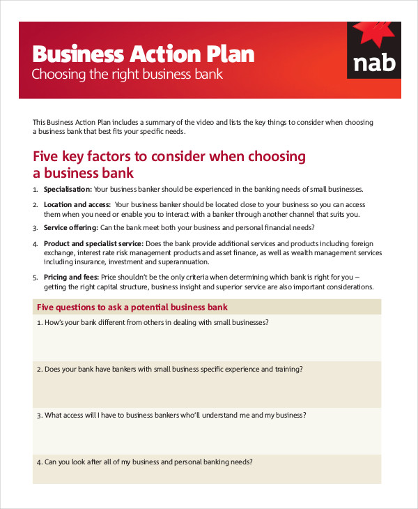 nab business plan template