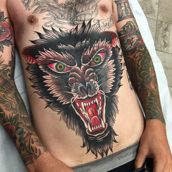 wolf tattoo design