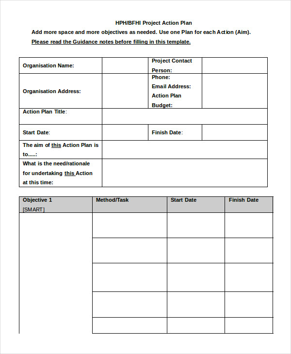 Action Plan Template -37+ Free PDF, Word Format