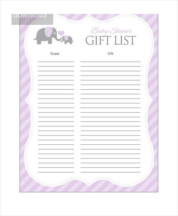 Baby Shower Checklist 6+ Free PDF, PSD Documents Download