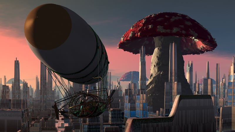 city mushroom art free download