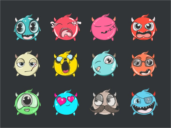 Premium Vector  Cute emojis poster on colors for kids