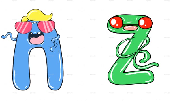 cartoon alphabet emoji