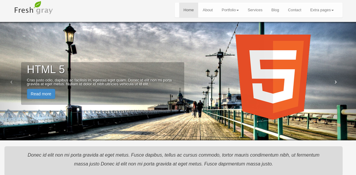corporate grey website theme bootstrap 9
