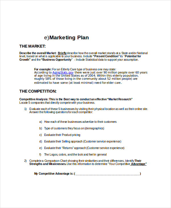 Business plan template united states