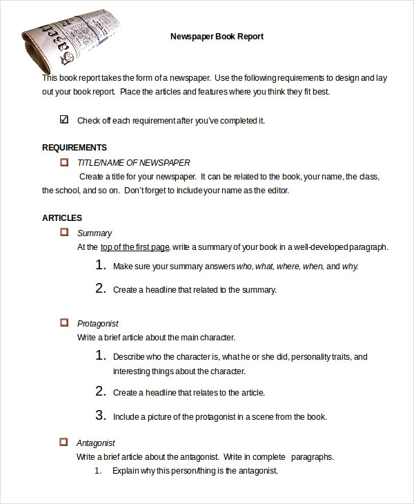 Book Report Template - 10+ Free Word, PDF Documents Download