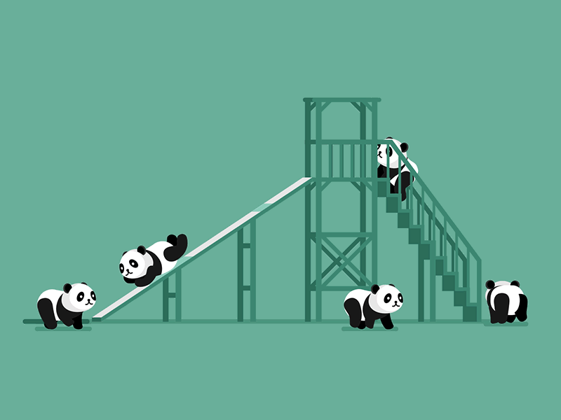 baby panda gif design