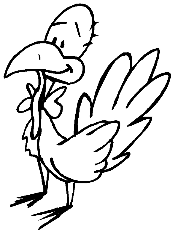 turkey boy coloring page template