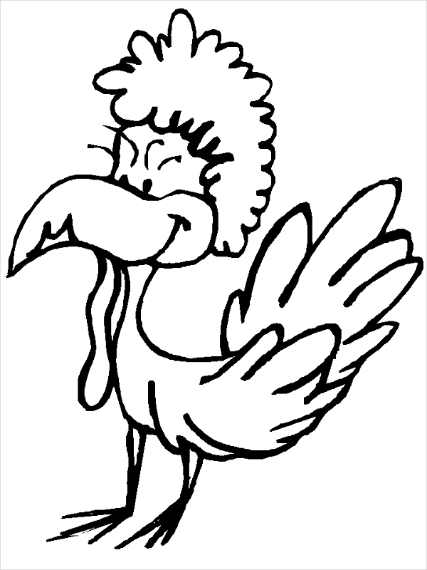 turkey girl coloring page template