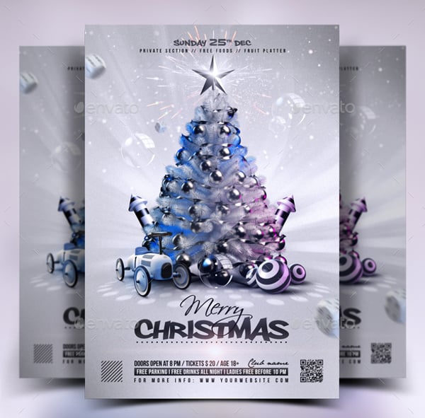 merry christmas flyer template