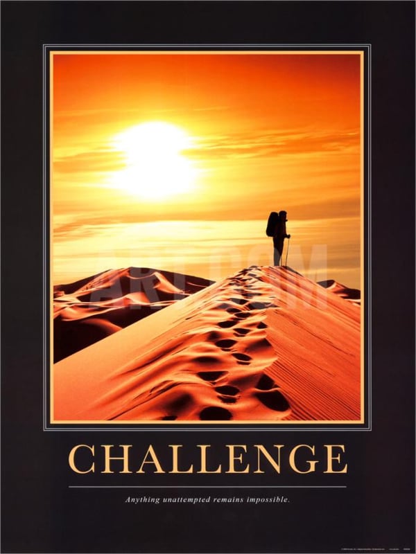 challenge motivational poster