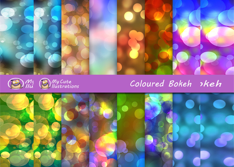 rainbow bokeh digital texture