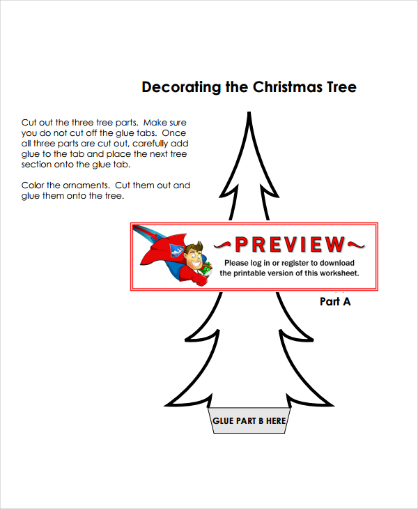 paper christmas tree template