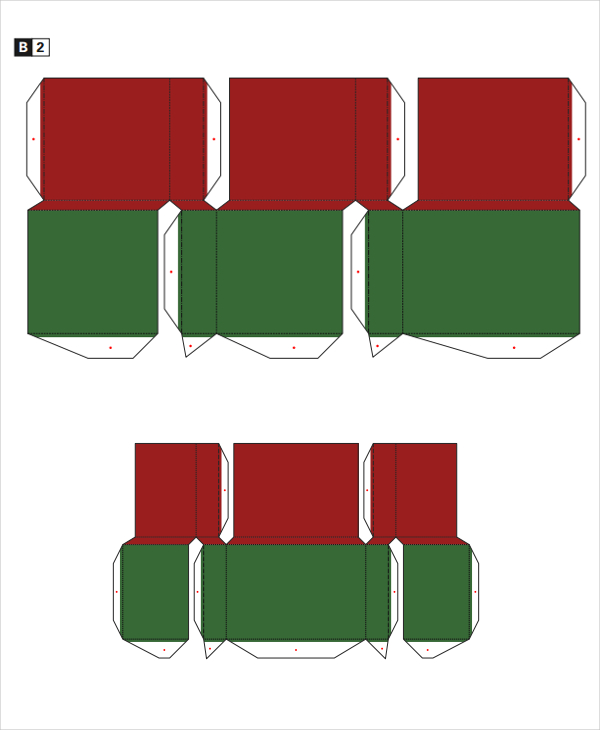 christmas tree box template