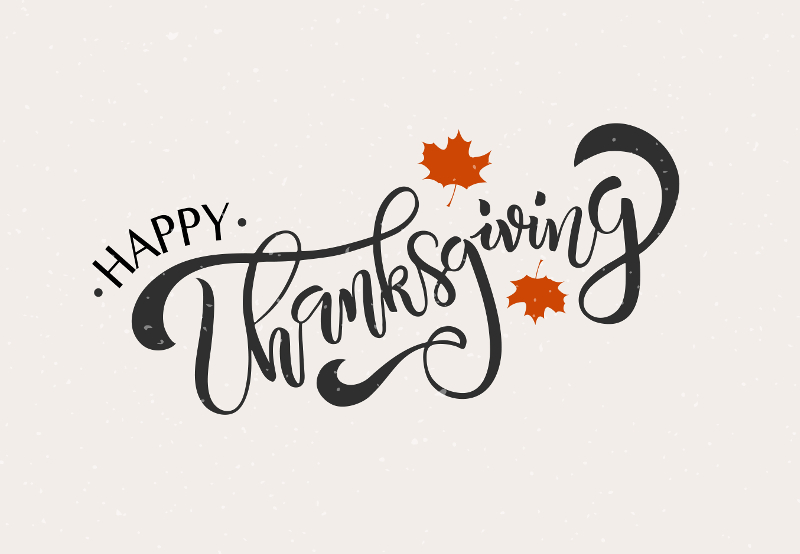 happy thanksgiving lettering typography