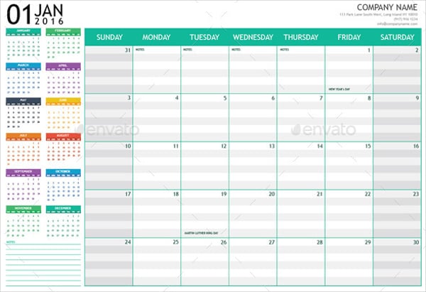 blank monthly calendar template