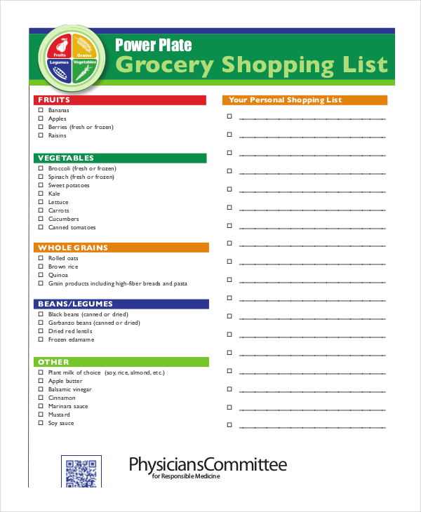 Grocery Shopping List 19+ Free PDF, PSD Documents Download