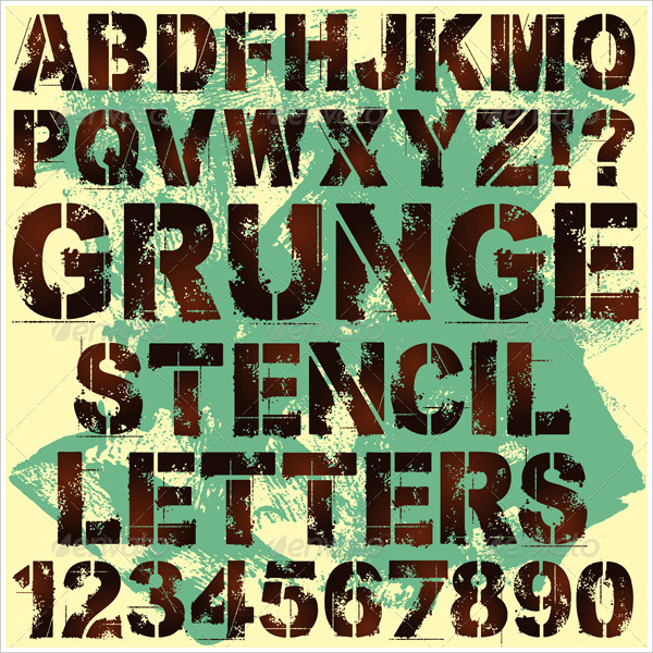 editable stencil letter