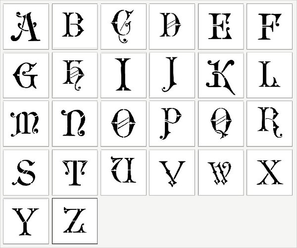 31+ Letter Stencil Letter Templates - Free PSD, Vector AI, EPS Format Download