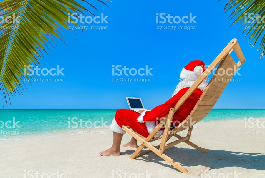 christmas santa claus at palm beach