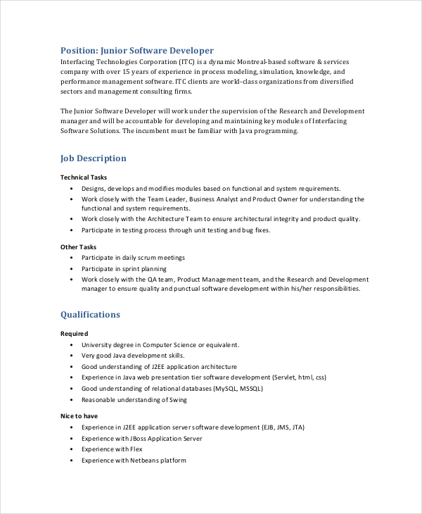14+ FREE Software Engineer Job Description Templates - PDF, DOC