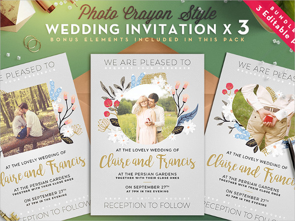 unique design photo wedding invitations