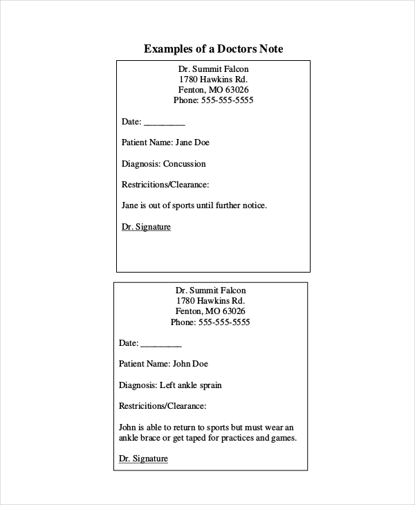 Doctors Note Template - 16+ Free Word, PDF, PSD Documents Download