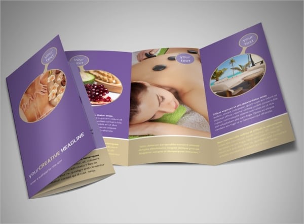 massage therapy tri fold brochure template