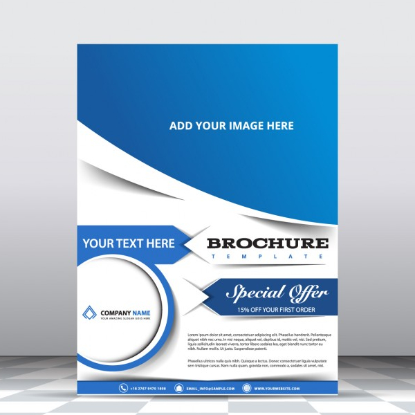 modern blue free brochure template