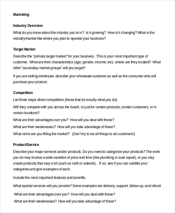 business plan professional template