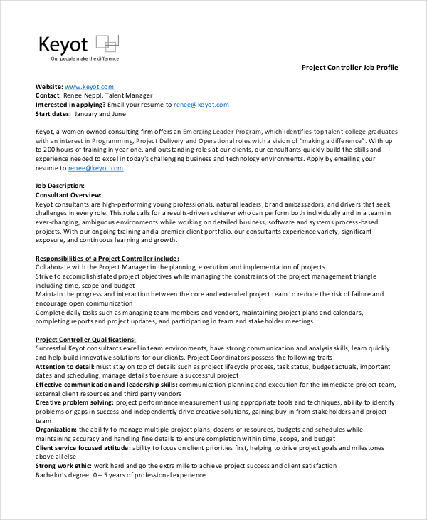 12+ Controller Job Description Templates PDF, DOCS