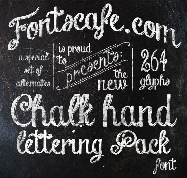 chalk hand lettering shaded font2